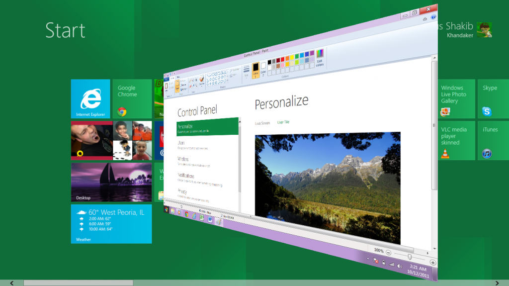 Switching Apps Animation in Windows 8