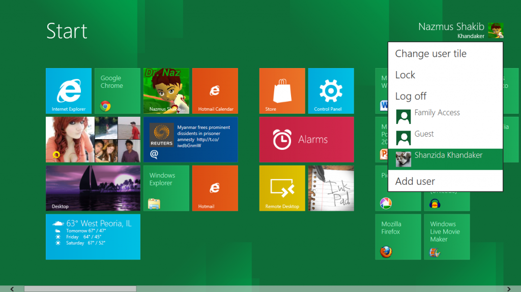 Windows 8 Start Screen