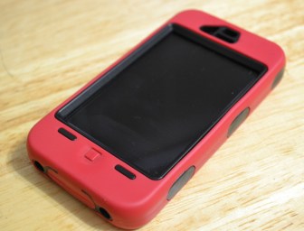 iPhone in armored case