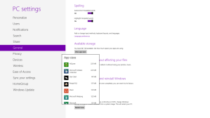 Show App Sizes Show Windows 8 App Sizes
