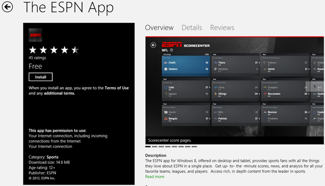 The Official ESPN App is now in the Store – McAkins Online