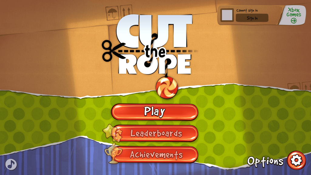 Cut the Rope Main Menu can't connect