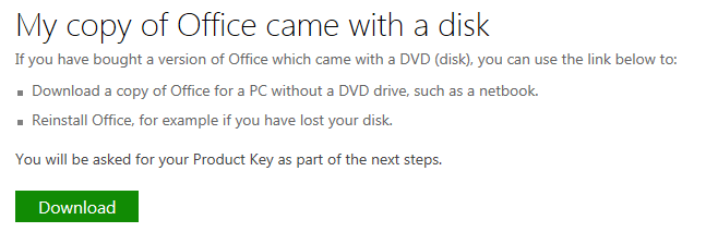 Download Office Link