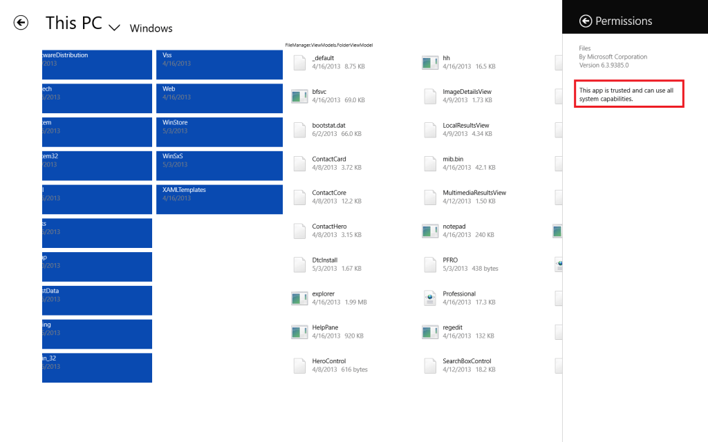 Windows 8.1 File Manager