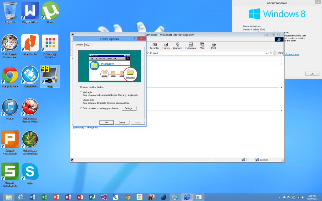 IE4 Folder Options