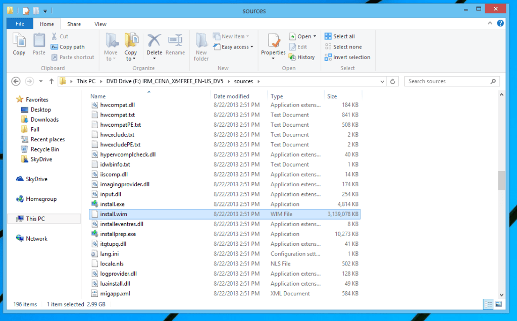Finding Install.wim