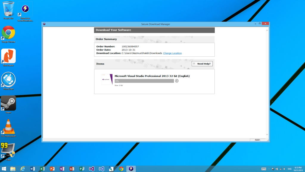 Accuring  and Activating VS 2013 through Dreamspark (6)