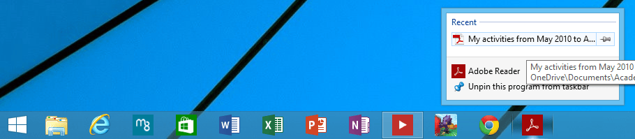 Jumplist Support in Modern Apps (1)