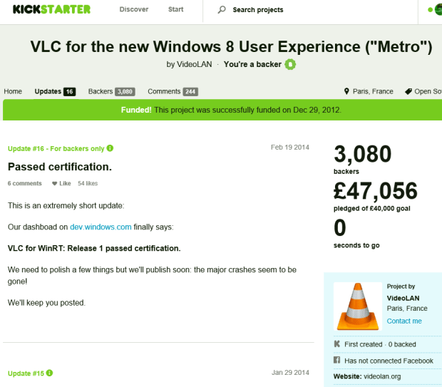 VLC Passed Windows Store Cert