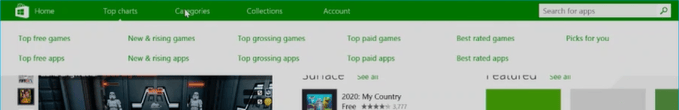 Mouse-friendly menu bar, showing top charts