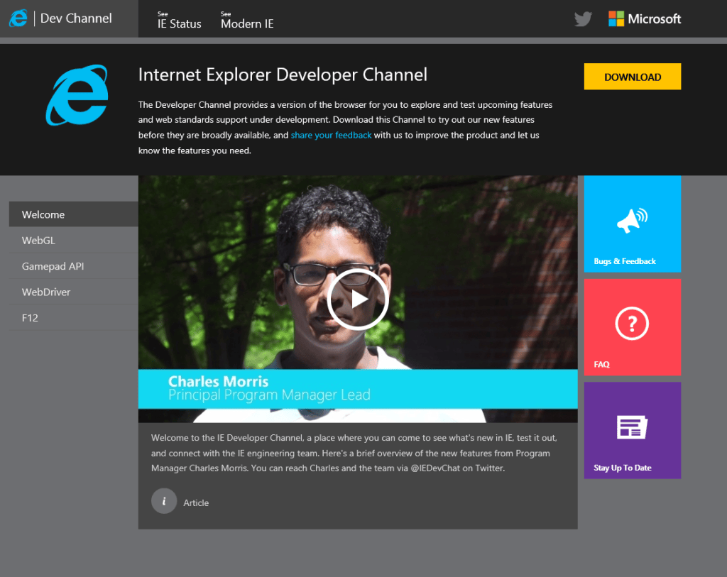 Internet Explorer Dev Channel and more for the week of June 16,&nbsp;2014
