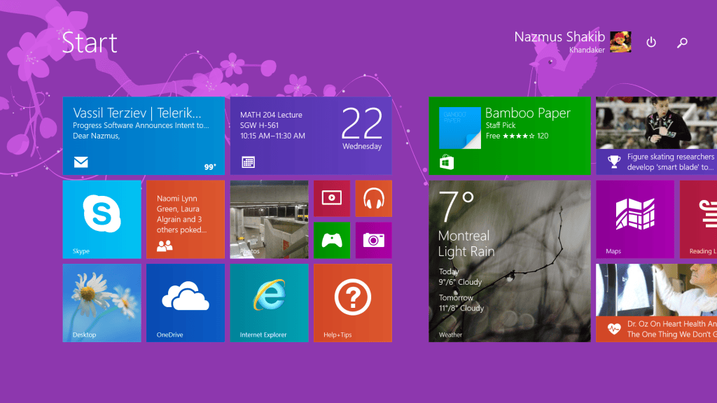 Windows 10 TP Start Screen 9860
