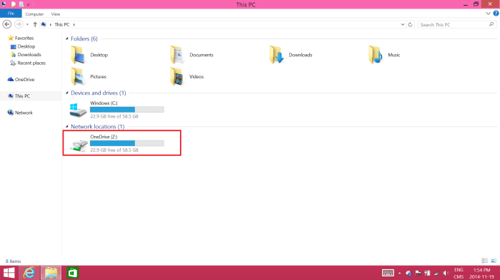 OneDrive as Network Drive