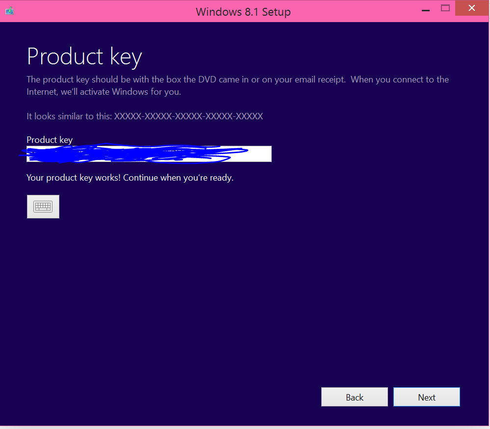 Windows 8.1 Setup Product Key
