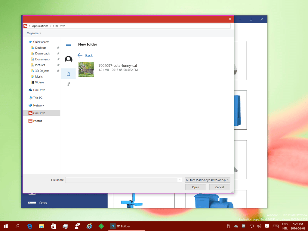 OneDrive in File Picker -- Thanks to Reddit User McDenis for the Picture